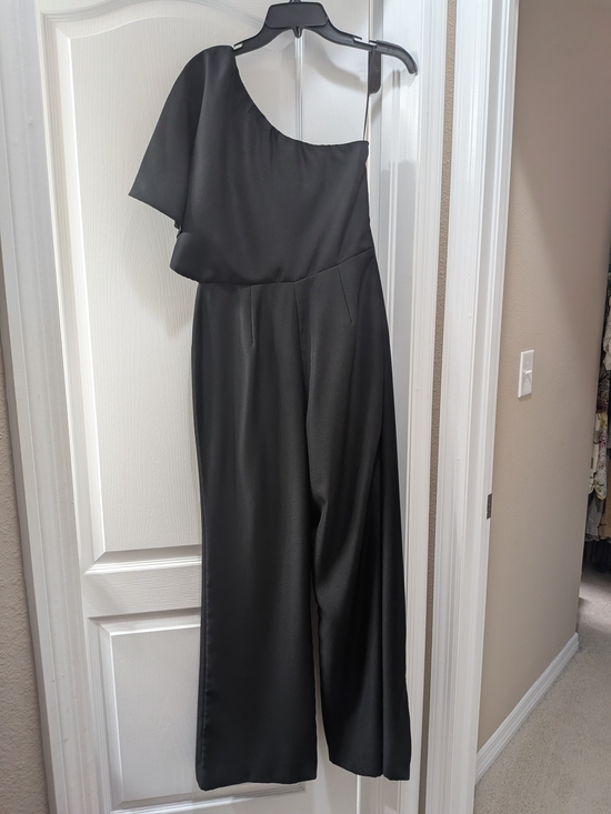 VENUS Pants - VENUS One-Shoulder Black Jumpsuit